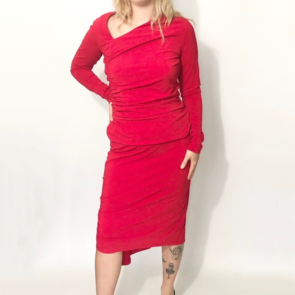 Misura by Joeffer Caoc Red skirt top set 6